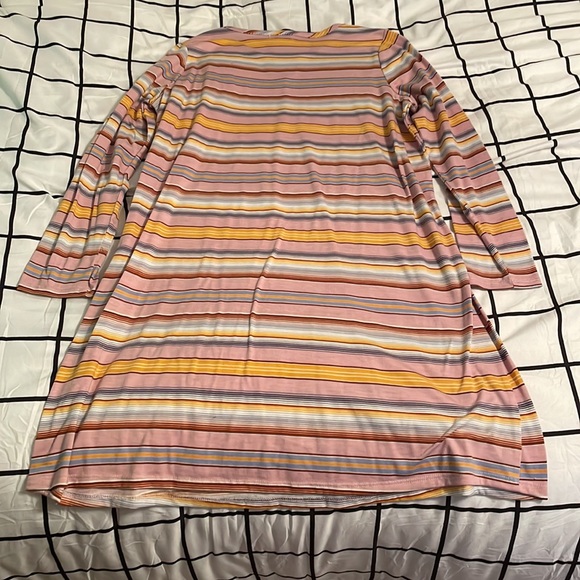 Girls long sleeve striped dress - Picture 2 of 3
